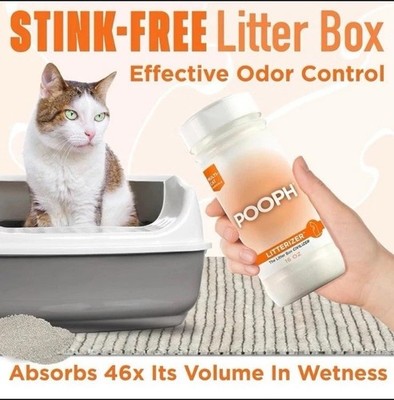 POOPH Litterizer Litter Box Deodorizer, Multi-Cat Formula 3x 16 Oz.