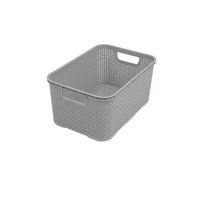 Korb Rattan Design S 7L Bpa-Frei Kunststoff Pp Hellgrau Branq