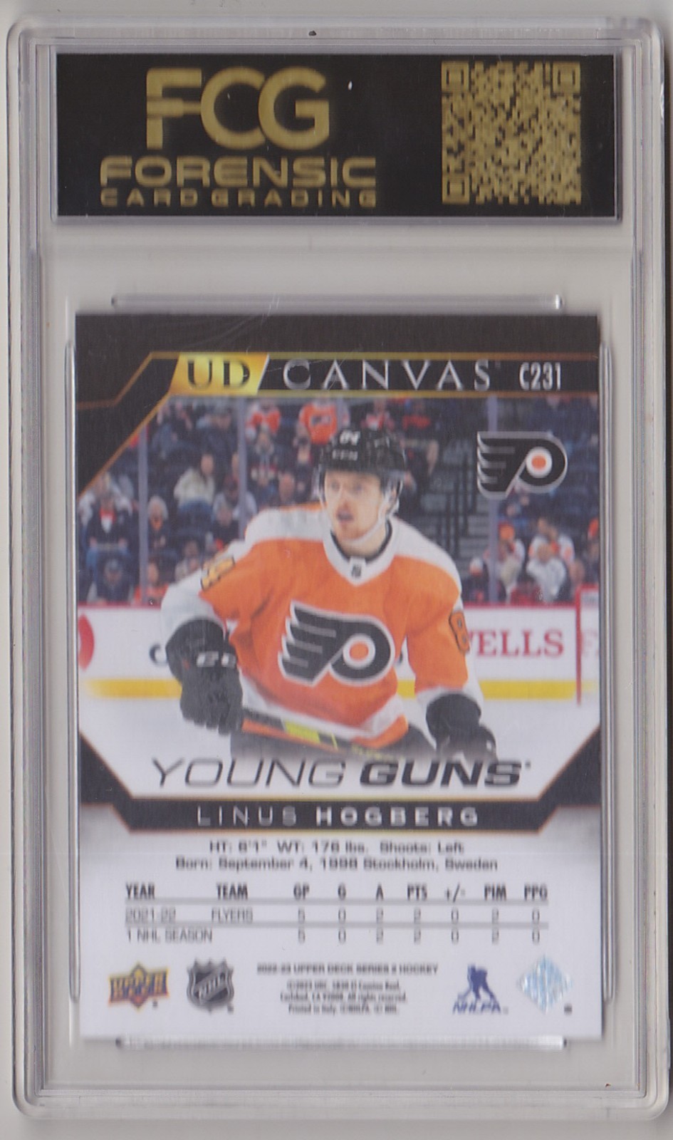 Linus Hogberg 2022-23 Upper Deck Series 2 - Ud Canvas Young Guns Linus Hogberg #C231 ...