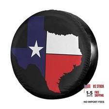 Texas Flag Spare Tire Cover Dust-Proof Wheel Tire Cover Fit Trailer, RV, SUV