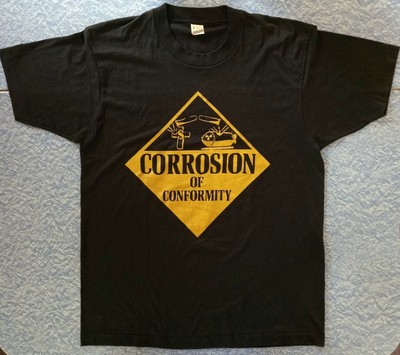 VINTAGE Corrosion Of Conformity LARGE t-shirt SCREEN STARS Technocracy L 80s COC