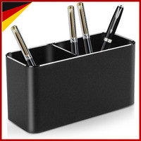 Stifthalter Metall Aluminium Schwarz Schreibtisch Organizer FüR BüRo Schule