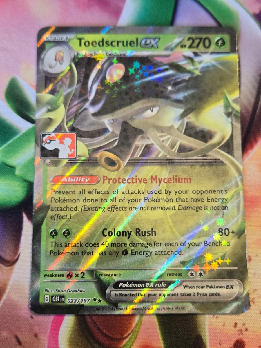 toedscruel ex pokemon card value Amazon.com: Toedscruel ex 022/197 Double Rare - Obsidian Flames main image 1
