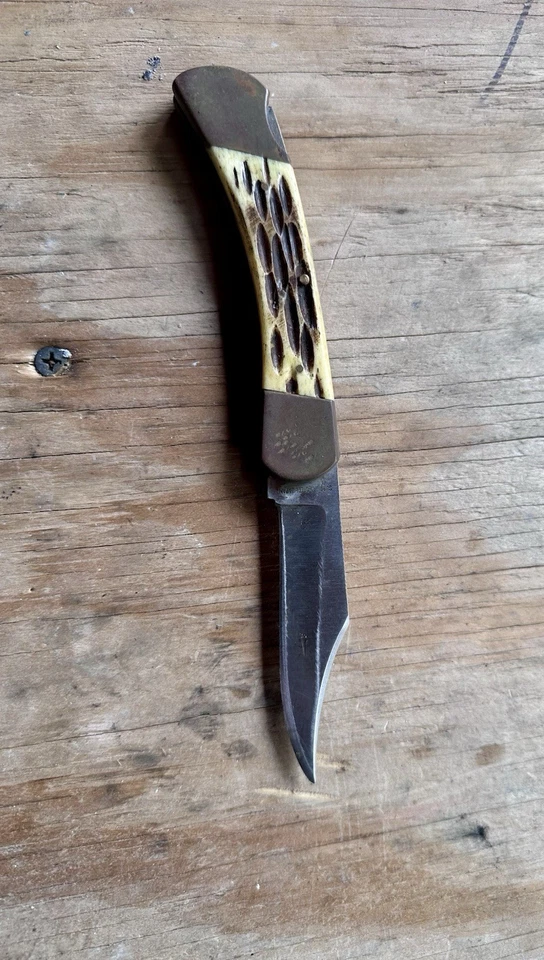 Navaja de bolsillo Parker Cutler Company rara. Blade Art Work Is The Stagge. Foto 3 de 4