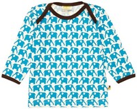 Baby Hemd Tierdruck Gr. 98/104 TüRkis Aqua Bio Baumwolle Loud + Proud