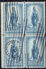 bloc 4 timbres Etats-Unis 1950 50eme anniversaire de Washington comme capitale