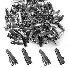120PCS Silver Metal Small Alligator Hair Clips - Crocodile Clips for Hair Access