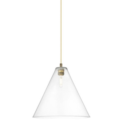 Innovations Lighting 434-1P-15-16 Crown Point Pendant Cone Crown - Brass