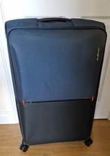 Samsonite Rhythm Base Boost 4 wheel expandable spinner suitcase, blue,78cm