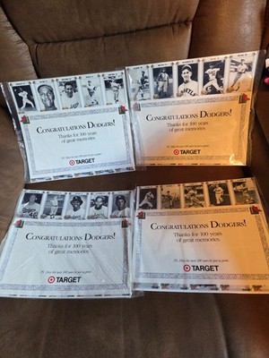 1990 Target LA Dodgers 100th Anniversary Promotional Card Packages 80 Cards