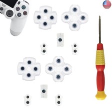 2 Sets Silicone Conductive Rubber Pads Replacement for Playstation 4 PS4