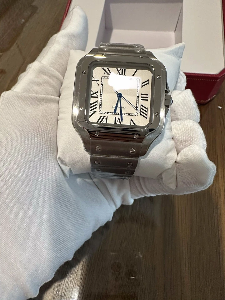 Reloj de lujo plateado para hombre 43 mm mecánico automático Foto 2 de 4