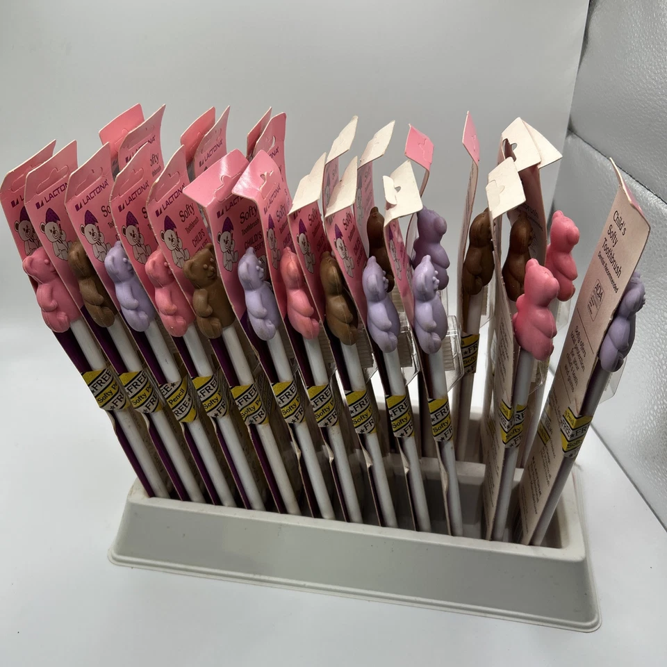 复古 Lactona 软牙刷儿童超柔软带商店展示 NOS 电影 — 第 3/4 张图片