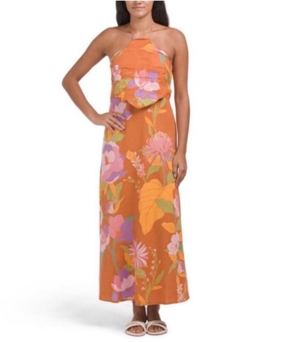 Caroline Linen-Blend Dress main image 0