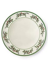 Spode Christmas Tree Holly 27cm/ 10.5"Dinner Plates - Set of 4 - NEW - RRP £68
