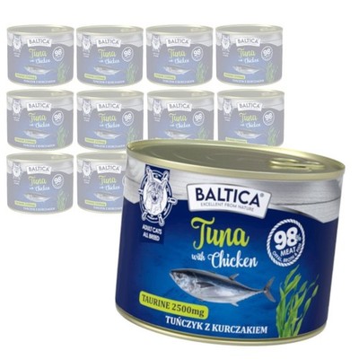 Baltica Excellent Tuna with Chicken 12x185g Grain-Free Wet Food For Cats