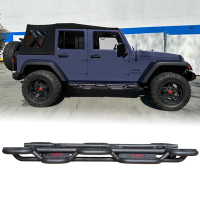 Vijay For 2007-2017 Jeep Wrangler JK 4 Door Drop Side Steps Running Boards