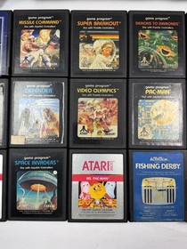 Atari 2600 Woodgrain Console | 4 Switch | Tested | Works | 29 Games | CX2600A