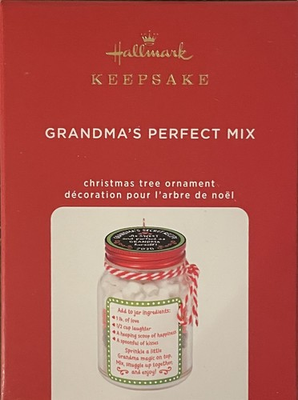 #ad 2020 Retro Grandma’s Perfect Mix Cookie Recipe Jar Keepsake Ornament $14.99