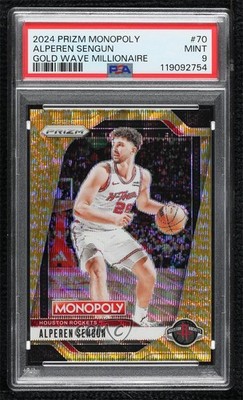 2024 Prizm Monopoly Millionaire Gold Wave 1/10 Alperen Sengun #70 PSA 9 MINT 9p5