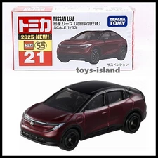 TOMICA 21 NISSAN LEAF 1/63 TOMY DIECAST CAR 2025 DEC NEW MODEL First Edition