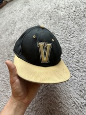 Vanderbilt Commodores Baseball Hat Vandyboys Black And Gold Classic V Hat 6 7/8”