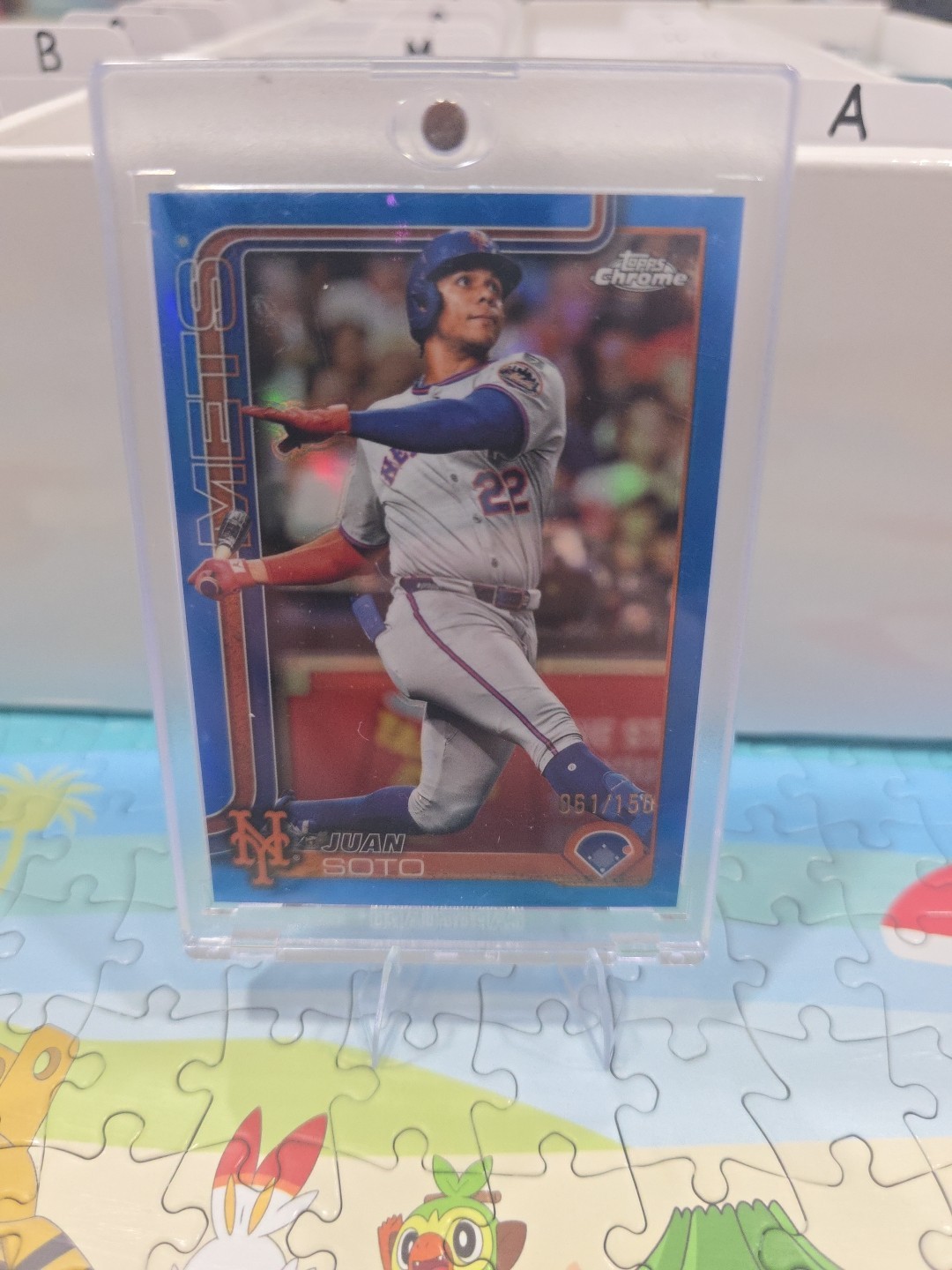 Juan Soto 2025 Topps Chrome #200 Blue Refractor 7/150