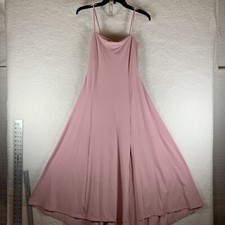 Susana Monaco Maxi Dress Women's Small Pink Cashmere Slit Front Thin Strap 6423