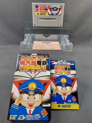 NINTENDO SUPER FAMICOM Super Momotaro Dentetsu DX boxed complete