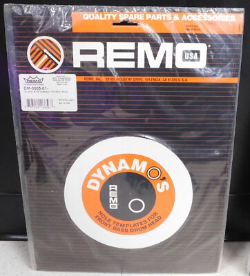 Remo DynamO DM-0005-01 5.5'' Adhesive Bass Drum Head Hole Cutting Template Ring