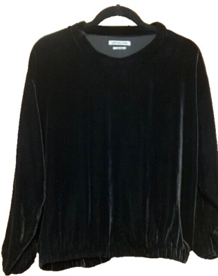 Isabel Marant LEIKO SZ FR 38/US 6 Black Velvet Top Tunic Witchy Goth # 4095