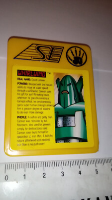 MARVEL Whirlwind Identy-Clip, Plastic 7x5 cm, lag Actionfiguren bei, 1984