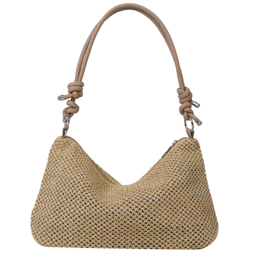 Straw Clutch Bag Woven Purse for Women Shoulder Bag Beach Casual Rattan Straw Clutch Bag Woven Purse for Women Shoulder Bag Casual  main image 4