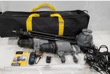 2 Impact VSD-300 Studio Strobe Monolights W/Accessories  & Case "TESTED WORKS"
