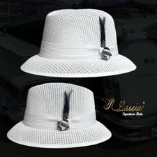 Garcia White W/ Felix Lowrider Derby Style Signature Hat