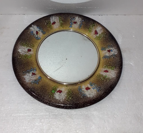 VERY NICE MIRROR YEARS 1950-60 IN ENAMEL ON IRON. ITALIAN DESIGN