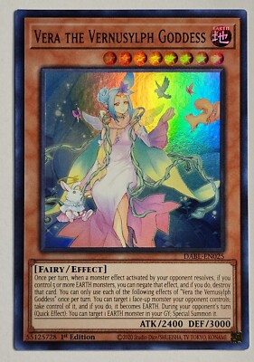 Yugioh Vera the Vernusylph Goddess DABL-EN025 Ultra Rare 1st Edition 