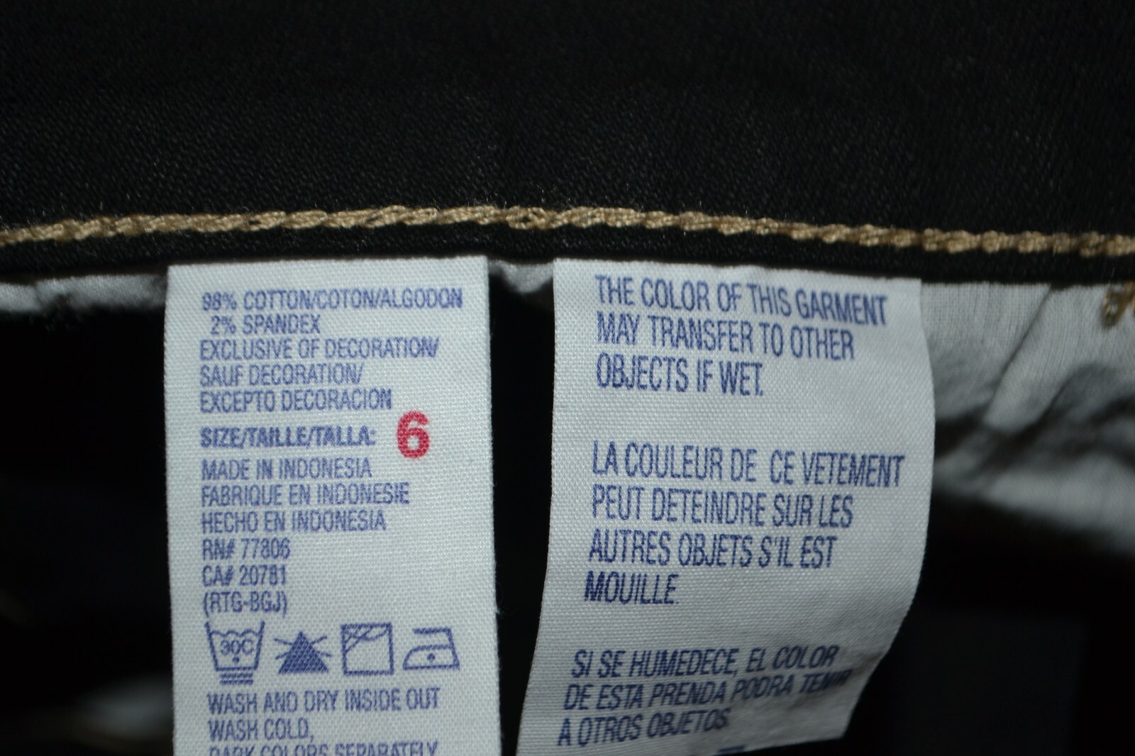 NWT Tommy Hilfiger Women's Stretch Cropped Black Denim Jeans Sz 6 thumbnail 9