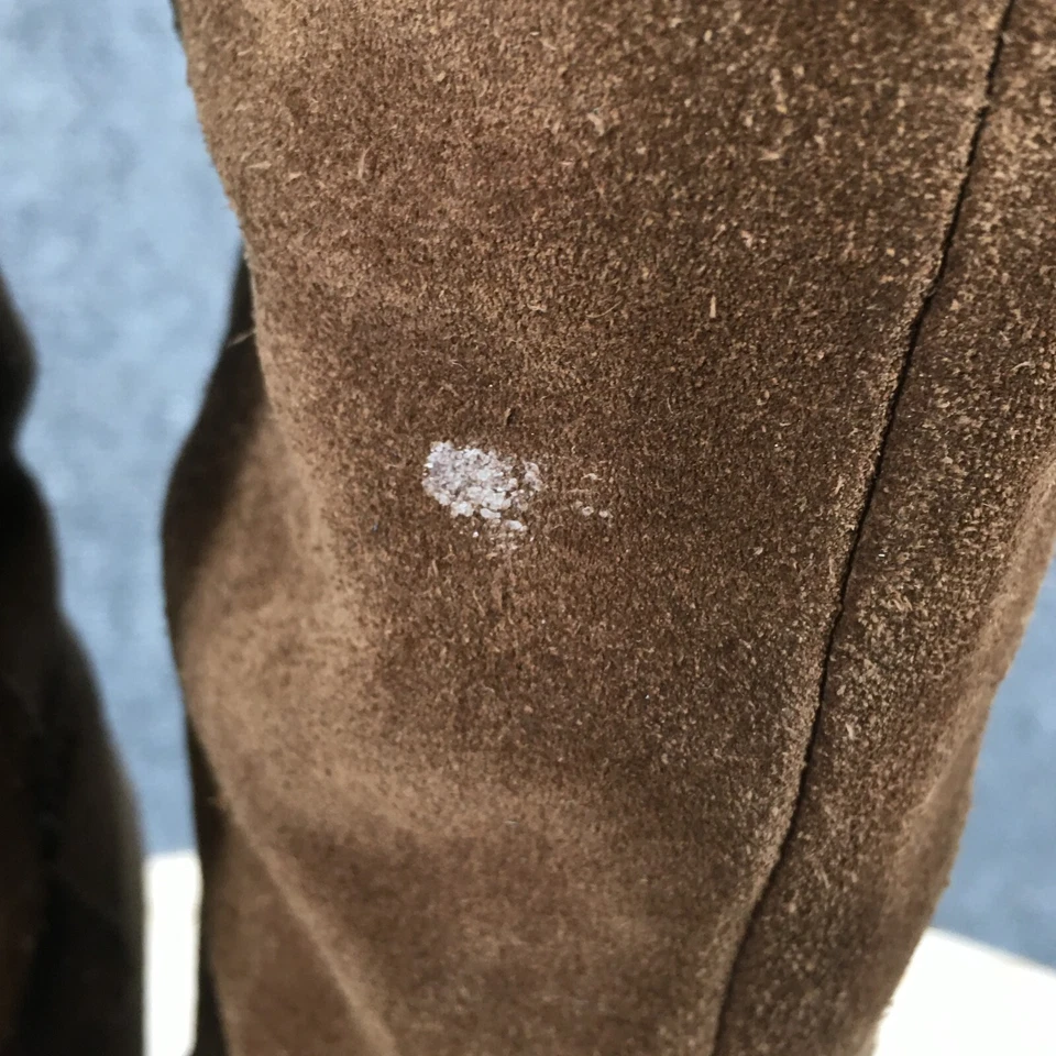 Nicole Boots Womens 8.5 M Aboard Tall Riding Brown Suede Leather Cone Heels - Image 3 of 4