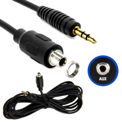 3,5 mm Klinke Einbaubuchse 5 Meter Kabel Verlängerung Buchse Stecker Adapter Aux
