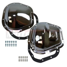 Chrome Ford Super Duty F-250 F-350 Excursion Front Rear Differential Cover 4x4