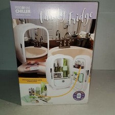 Personal Chiller Cosmetics Cooler Vanity 7L Mini Fridge Skincare Makeup White