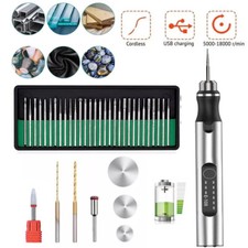 Cordless Electric Engraving Pen Rotary Tool Kit Variable Speed W/ 37 Accessories