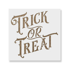 Trick Or Treat Goth Stencil - Reusable Mylar Stencils for Painting