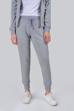 Women's Embroidered Gray Sweatpants Sweater Tops Soft Fleece Top And Jogger Set