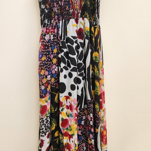Twenty One Dress Women's S Black Floral Tiered Strappy Boho Summer Maxi Preppy - Picture 7 of 15