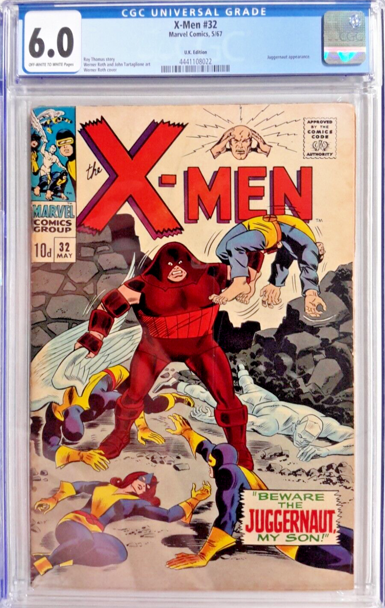 UNCANNY X-MEN #32 CGC 6.0*MARVEL COMICS 1967*JUGGERNAUT*RARE UK