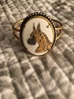 New ListingGreat Dane, Brindle, Goldtone Cameo Bracelet. Euc.