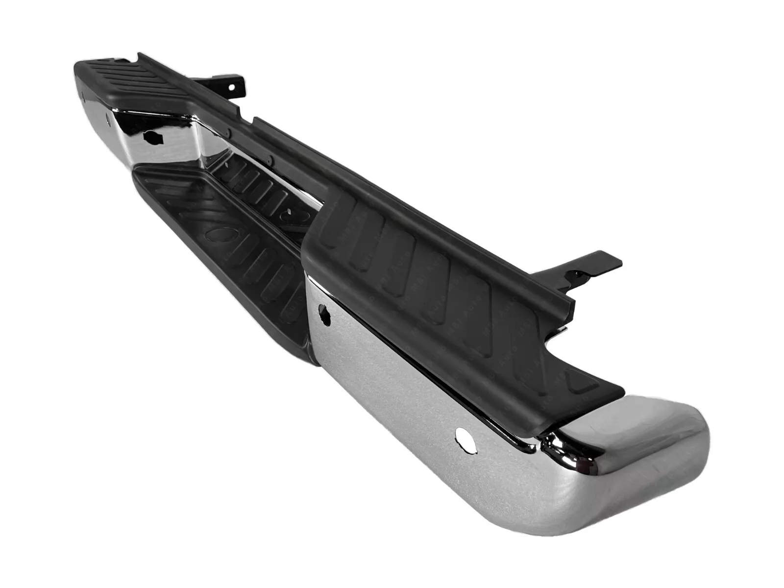 Truck Rear Step Bumper Assembly For 13-21 Nissan Frontier W/ Sensors Chrome