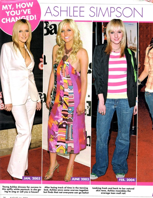singer ASHLEE SIMPSON : 45 original clippings pages lot